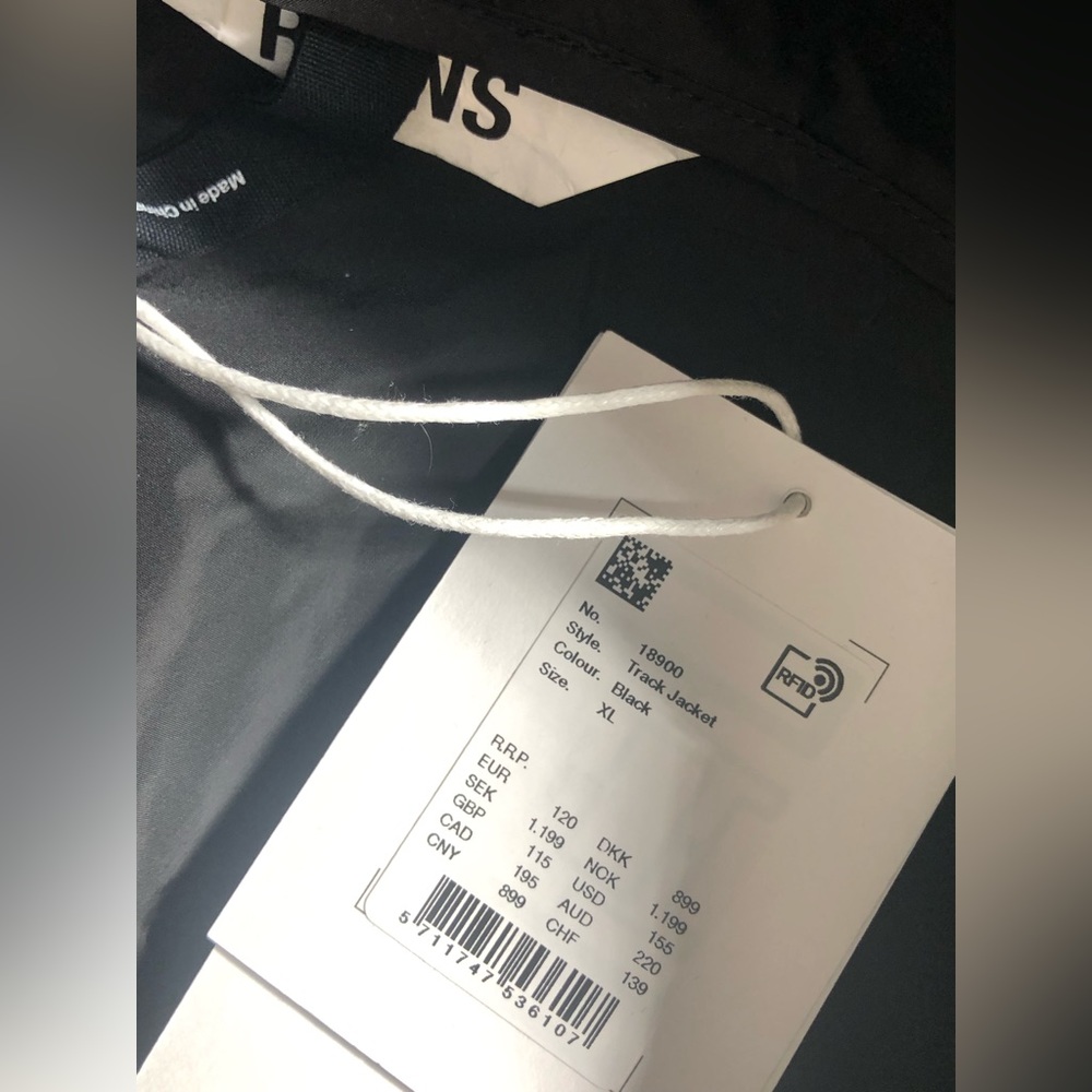 NEW Rains Track Jacket in Black - Picture 6 of 15